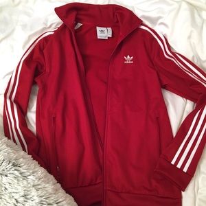 Barely used Adidas red jacket size small